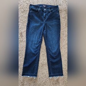 NYDJ Marilyn Straight with Lift Tuck, Dark Blue, size 10